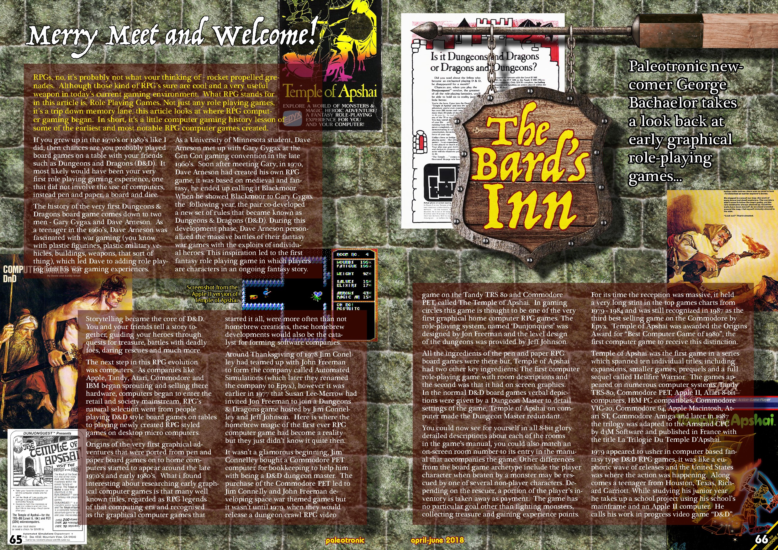 The Bard S Inn The First Graphical Role Playing Games Paleotronic Magazine